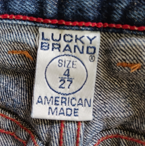 Vintage 90's Lucky Brand wideleg Jeans Size 4 dark wash - Picture 13 of 15